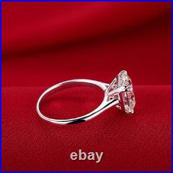 Engagement Jewelry Sterling Silver 4.6CT Cushion Cubic Zirconia Solitaire Ring
