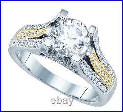 Engagement Ring Sterling Silver Cubic Zirconia Size 7