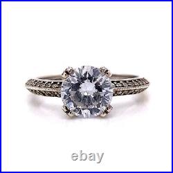 Estate Sterling Silver & Cubic Zirconia Engagement Style Size 8 Ring! 29