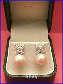 Fantasia by DeSerio Pearl Cubic Zirconia Sterling Silver Marquise Earrings Saks