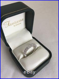 Fantasia by Deserio Cubic Zirconia Eternity Band Ring Sterling 925 New Size 8