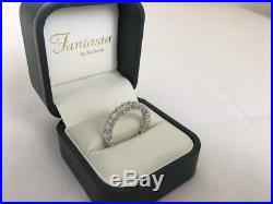 Fantasia by Deserio Cubic Zirconia Eternity Band Ring Sterling 925 New Size 8