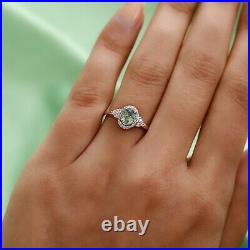 Garnet Jewelry 925 Silver Halo Ring Demantoid Cubic Zirconia Cts 1 Gifts