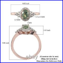 Garnet Jewelry 925 Silver Halo Ring Demantoid Cubic Zirconia Cts 1 Gifts