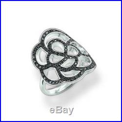 Genuine Brand New Thomas Sabo Silver & Cubic Zirconia Flower Ring Size 54