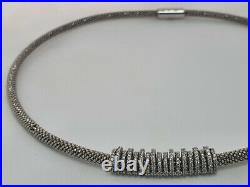 Genuine Links of London STARDUST CROWN necklace, silver + cubic zirconia, rare