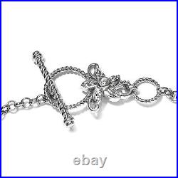 Gifts Wedding 925 Silver Grandidierite White Zircon Bracelet Size 7.25 Ct 5.2