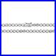 Girls Sterling Silver 5mm Round Cubic Zirconia Set Chain Necklace