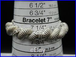 Glamorous Judith Ripka Sterling Silver & Cubic Zirconia Designer Link Bracelet