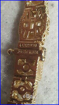 Gorgeous Judith Ripka Gold Clad Cubic Zirconia Bracelet 925 Silver 7
