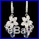 Gorgeous Top Rich Blue Sapphire Cubic Zirconia 925 Sterling Silver Earrings