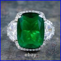 Green Cubic Zirconia Cocktail Ring Italian Sterling Silver Outstanding