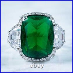 Green Cubic Zirconia Cocktail Ring Italian Sterling Silver Outstanding