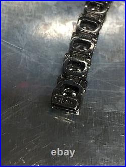 Gunmetal Rhodium Sterling Silver 925 Round Cubic Zirconia Link Tennis Bracelet