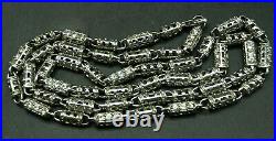 HEAVY 70g! STERLING SILVER 925 NECKLACE CHAIN 30 with Cubic Zirconium (D210)