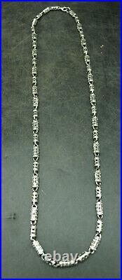 HEAVY 70g! STERLING SILVER 925 NECKLACE CHAIN 30 with Cubic Zirconium (D210)