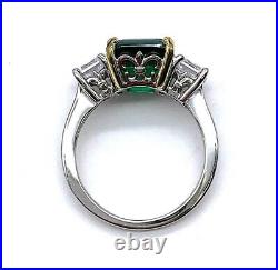 HSN Gems by Michael Sterling Silver Green & Clear Cubic Zirconia Ring. Size 10