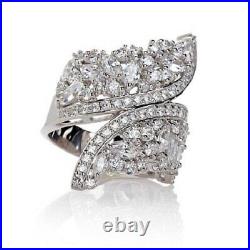HSN Victoria Wieck Sterling Silver 3.28CT Cubic Zirconia Bypass Ring Size 7 $259