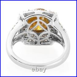 Halo Ring Jewelry 925 Sterling Silver Sphalerite Cubic Zirconia CZ Ct 4.5