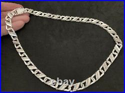 Heavy Sterling Silver Cubic Zirconia Chain. 22 inch