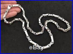 Heavy Sterling Silver Cubic Zirconia Chain. 28 inch