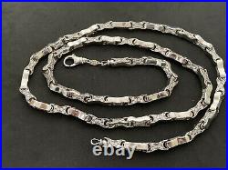 Heavy Sterling Silver Cubic Zirconia Chain. 37 inch