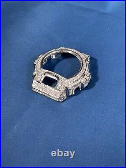 Icey G-Shock 925 Sterling Silver Case Cubic Zirconia Stones Iced Out White