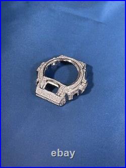 Icey G-Shock 925 Sterling Silver Case Cubic Zirconia Stones Iced Out White