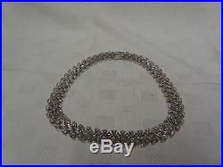 Impressive QVC Diamonique Cubic Zirconia Sterling Silver 18.5 Necklace 160g