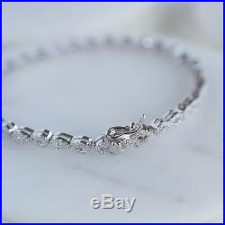 Infinity Cubic Zirconia Tennis Bracelet, Sparkling Bracelet, Bride Gift (26D2)
