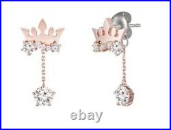 J. Estina Basic Tiara Earrings JJT1EQ8AS023SR000 Silver 925 Rose Gold Cubic Zirco