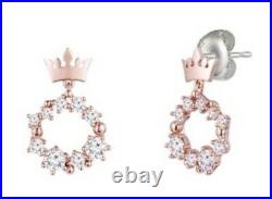J. Estina Silver Earrings JJT1EQ8AS025SR000 Silver 925 Rose Gold Cubic Zirconia