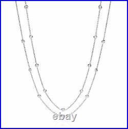 J-Jaz 38 Rhodium plated Sterling silver Cubic Zirconia Necklace