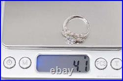 JTV BBJ White Cubic Zirconia Rhodium Over Sterling Silver Ring Size 7.75