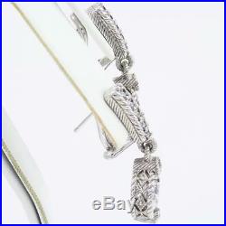 JUDITH RIPKA Sterling Silver 4.75 CTW Cubic Zirconia Drop Dangle Earrings 1