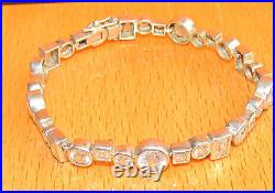 Jasper Conran Bracelet 925 Sterling Silver Cubic Zirconia Line Bracelet