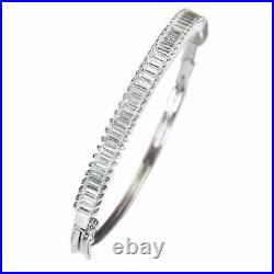 Jewelry Platinum Sterling Silver 925 Cubic Zirconia Bangle Bracelet SBF1629SL