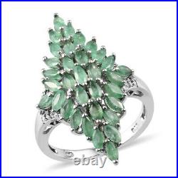 Jewelry for Women 925 Sterling Silver Emerald Cubic Zirconia CZ Ring Size 8 Ct 7
