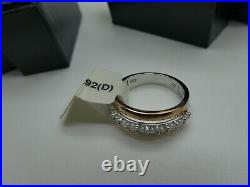 Job Lot 10 Sterling Silver & Cubic Zirconia Rings assorted sizes