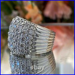 Jose Hess Bella Luci Mens ladies Sterling silver Cubic Zirconia wide pave ring