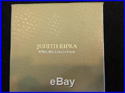 Judith Ripka, 925 Sterling Silver, Bangle Hinged Cuff Bracelet, Cubic Zirconia