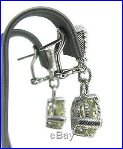 Judith Ripka 925 Sterling Silver Cubic Zirconia Dangle/Droop Earrings