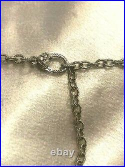 Judith Ripka 925 Sterling Silver Cubic Zirconia Necklace 19