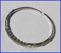 Judith Ripka 925 Sterling Silver Diamonique Cubic Zirconia Hinged Cuff Bracelet