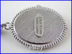 Judith Ripka Cameo Pendant Enhancer CZ Sterling Silver 925 Italy Cubic Zirconia