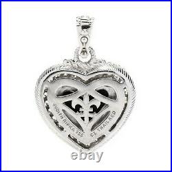 Judith Ripka Carved Onyx, Cubic Zirconia and Sterling Silver Heart Enhancer