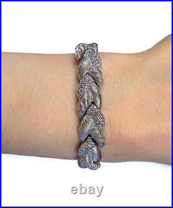 Judith Ripka Cubic Zirconia Sterling Silver Braided Bracelet