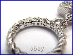 Judith Ripka Cubic Zirconia Sterling Silver Braided Bracelet