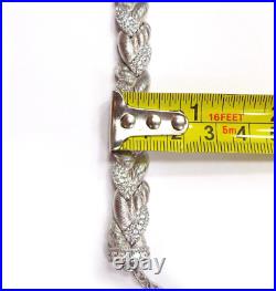 Judith Ripka Cubic Zirconia Sterling Silver Braided Bracelet