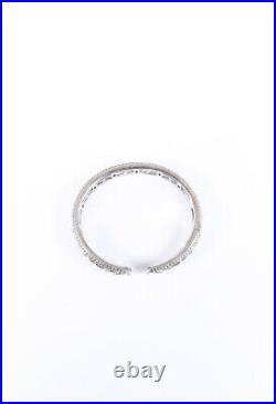 Judith Ripka Sterling Silver Cubic Zirconia Cuff Bracelet